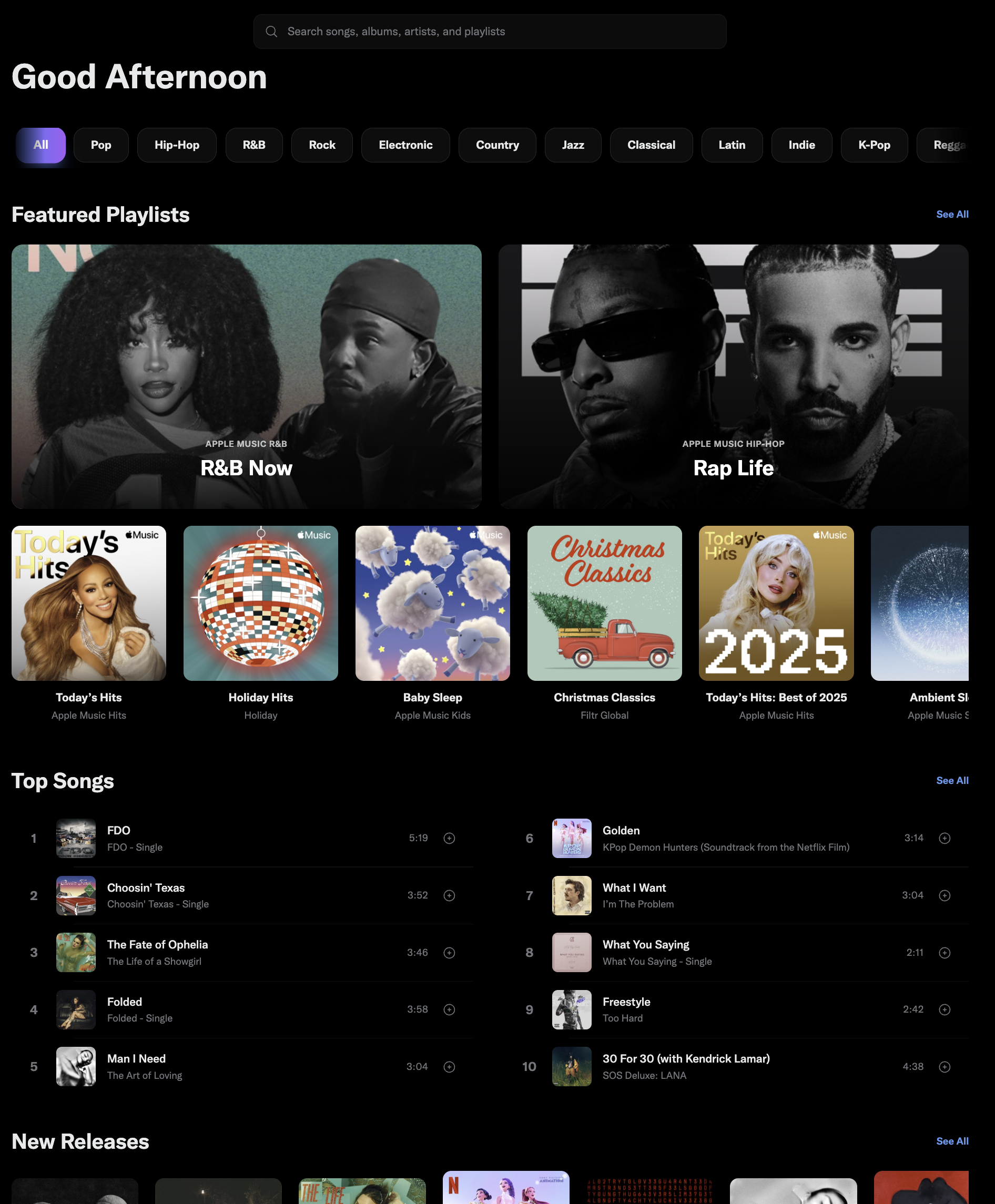 Whistlr music — featured playlists and top songs